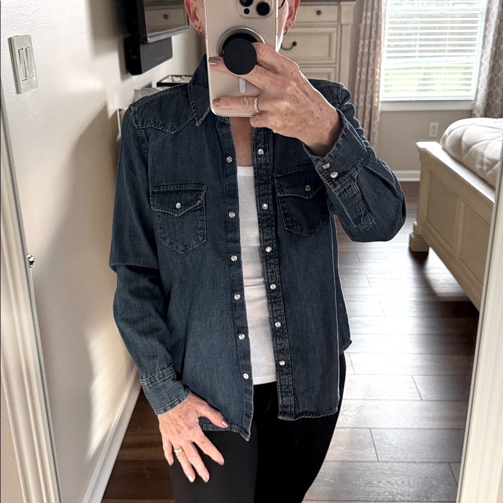 Old Navy Classic Button-Down Jean Shirt